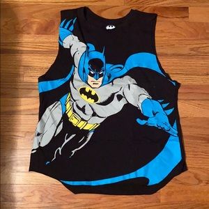 Batman Tank with Black Gem Bat Symbol